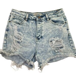 Great Smoky Los Angeles Size L 30 Shorts Distressed Acid Wash Cut Off Button Fly